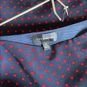 The Limited Polka Dot Navy Skirt
